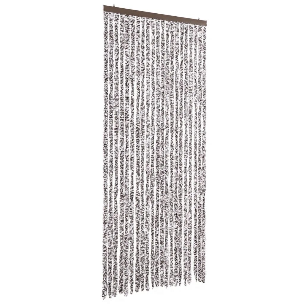 vidaXL Vliegengordijn 90x200 cm chenille bruin en beige