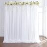 NSSONBEN 1,5 x 3 m witte tule achtergrond gordijn, 1 stuk, 1,5 x 3 m, tutu witte bruiloftsachtergronden, gordijnen voor feest, verjaardag, fotowand, achtergrond