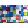 Fablon 67,5 cm x 2 m Roll Mondriaan zelfklevende raamfolie, blauw