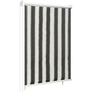 vidaXL Utendørs rullegardin 60x140 cm antrasitt og hvit stripe