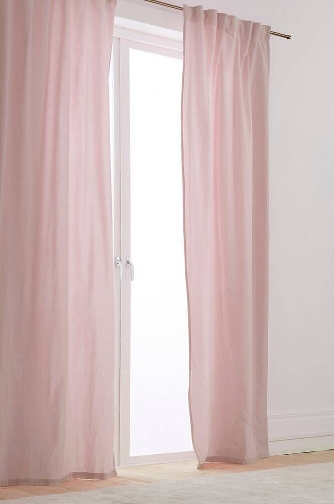 SAMMIE gardin med multifunksjonsbånd 2-pk Lys rosa