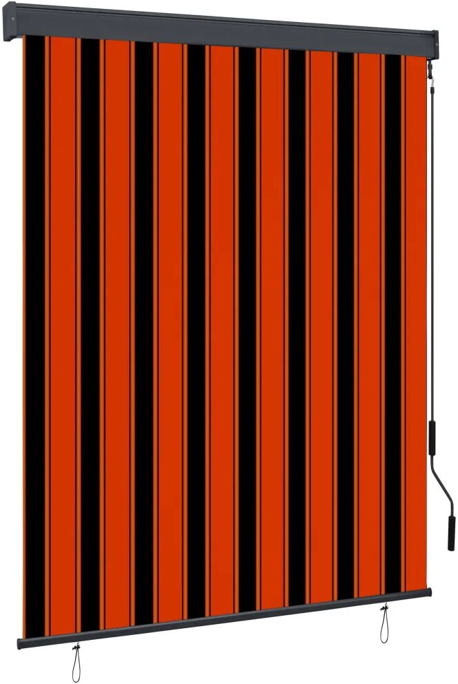 vidaXL Utendørs rullegardin 140x250 cm oransje og brun