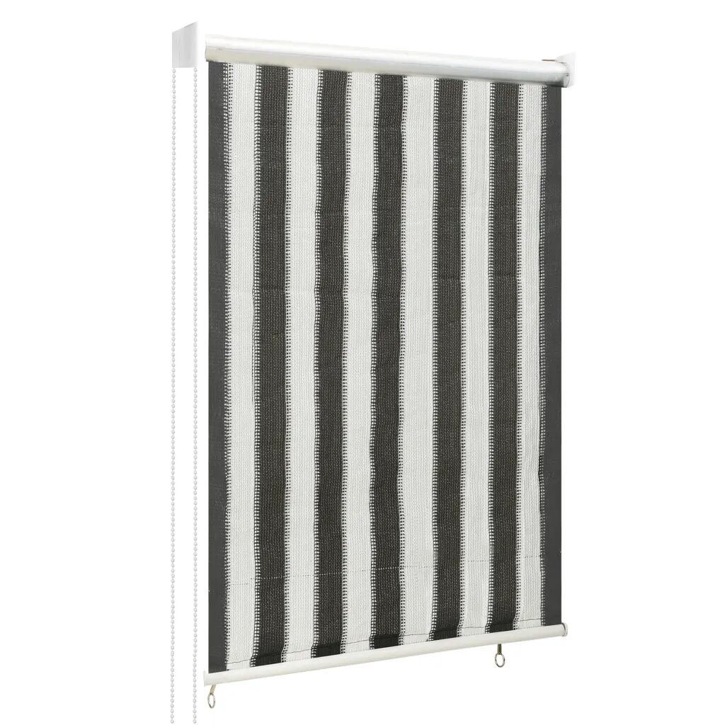 vidaXL Utendørs rullegardin 60x140 cm antrasitt og hvit stripe