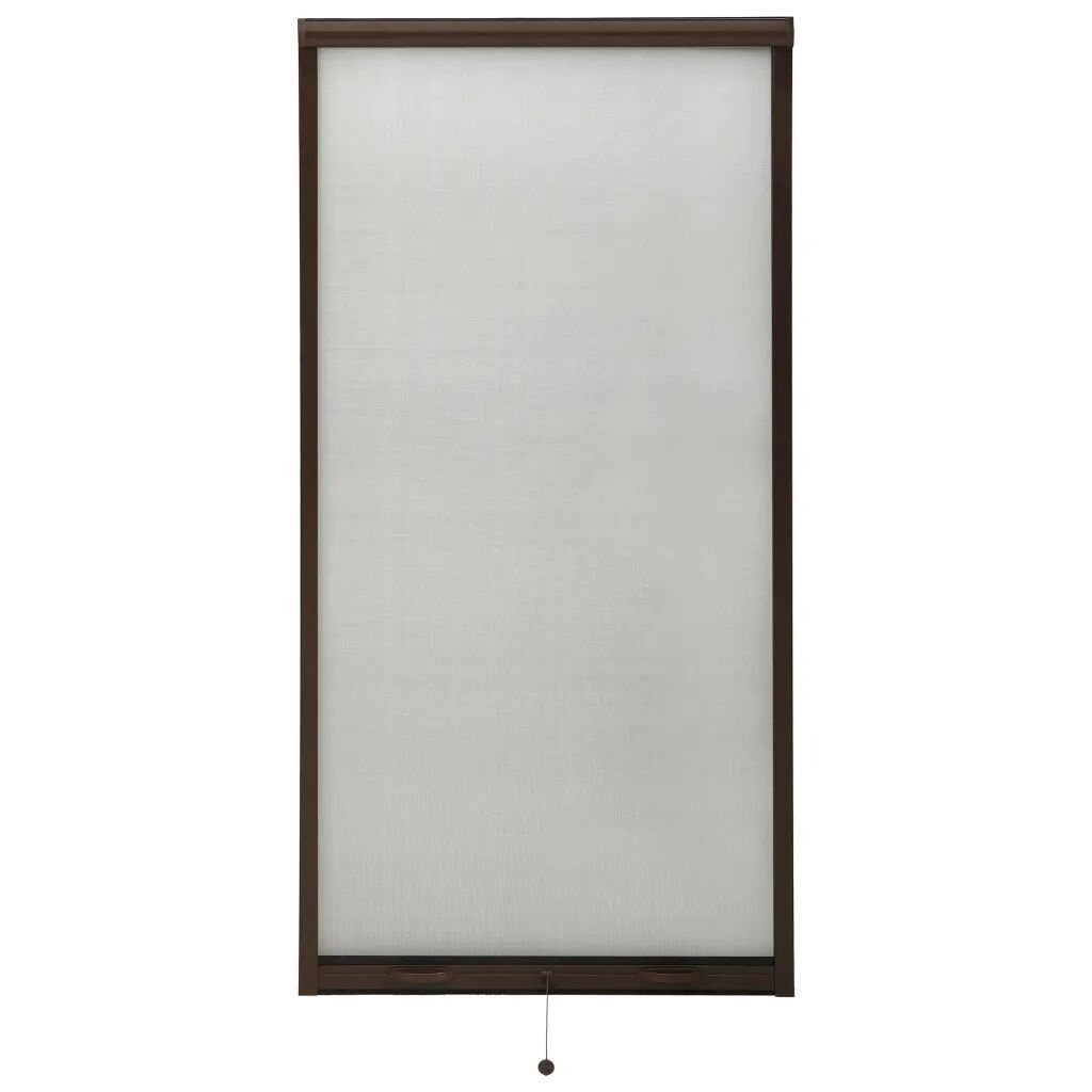 vidaXL Nedrullbar insektskjerm for vinduer brun 70x150 cm
