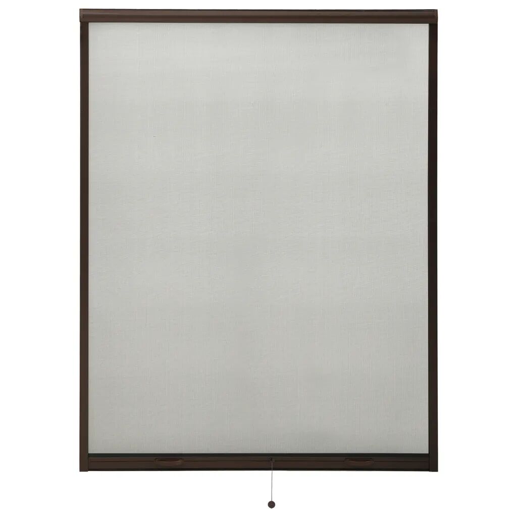 vidaXL Nedrullbar insektskjerm for vinduer brun 130x170 cm