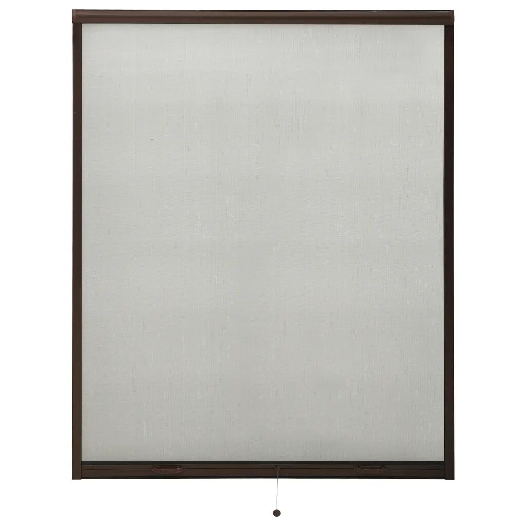 vidaXL Nedrullbar insektskjerm for vinduer brun 150x170 cm
