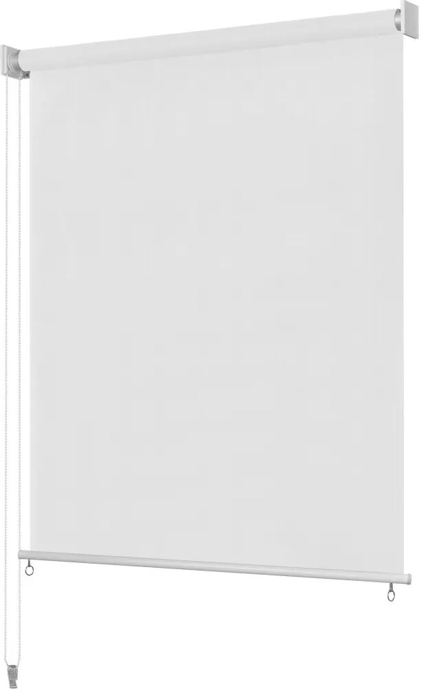 vidaXL Estore de rolo para exterior 100x230 cm branco