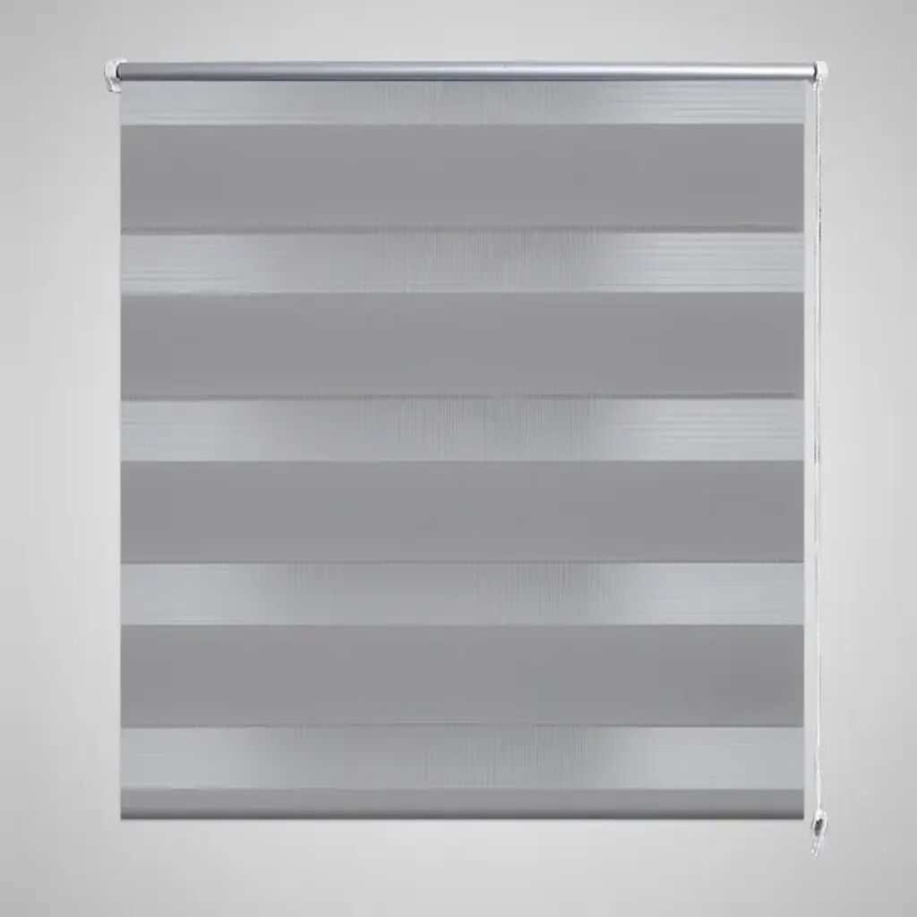 vidaXL Estore de rolo 70 x 120 cm, linhas de zebra / Cinza