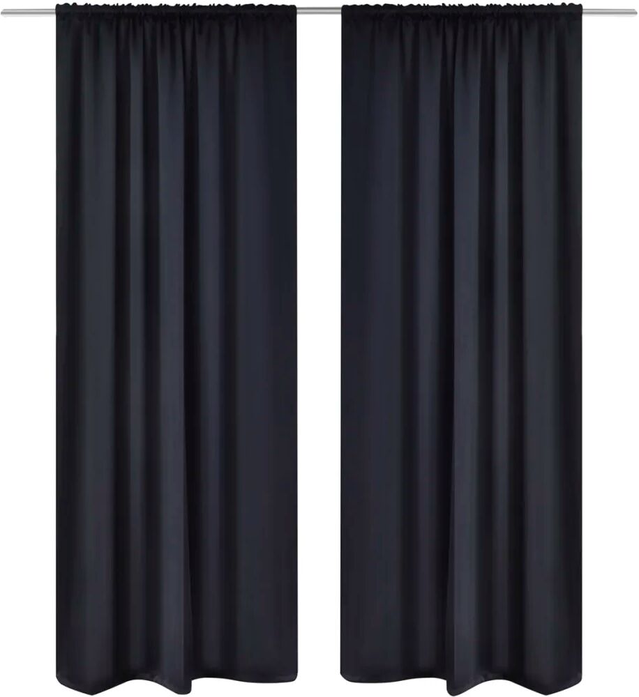 vidaXL Cortinas pretas blackout 2 peças 135 x 245 cm