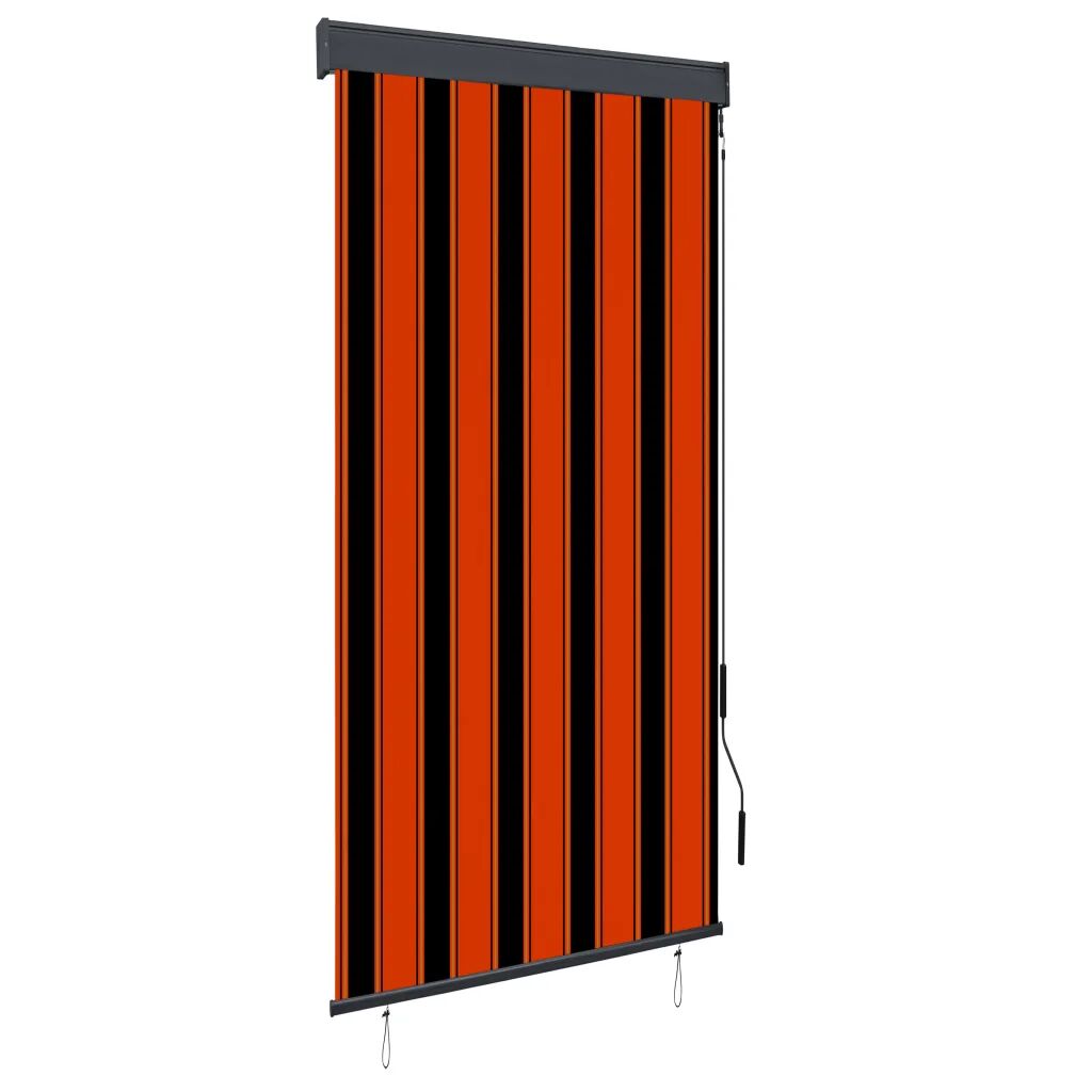 vidaXL Estore de rolo para exterior 100x250 cm laranja e castanho