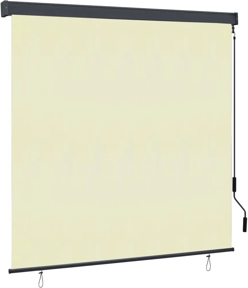 vidaXL Estore de rolo para exterior 160x250 cm creme