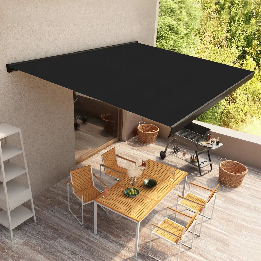 vidaXL Toldo motorizado com caixa 300x250 cm antracite