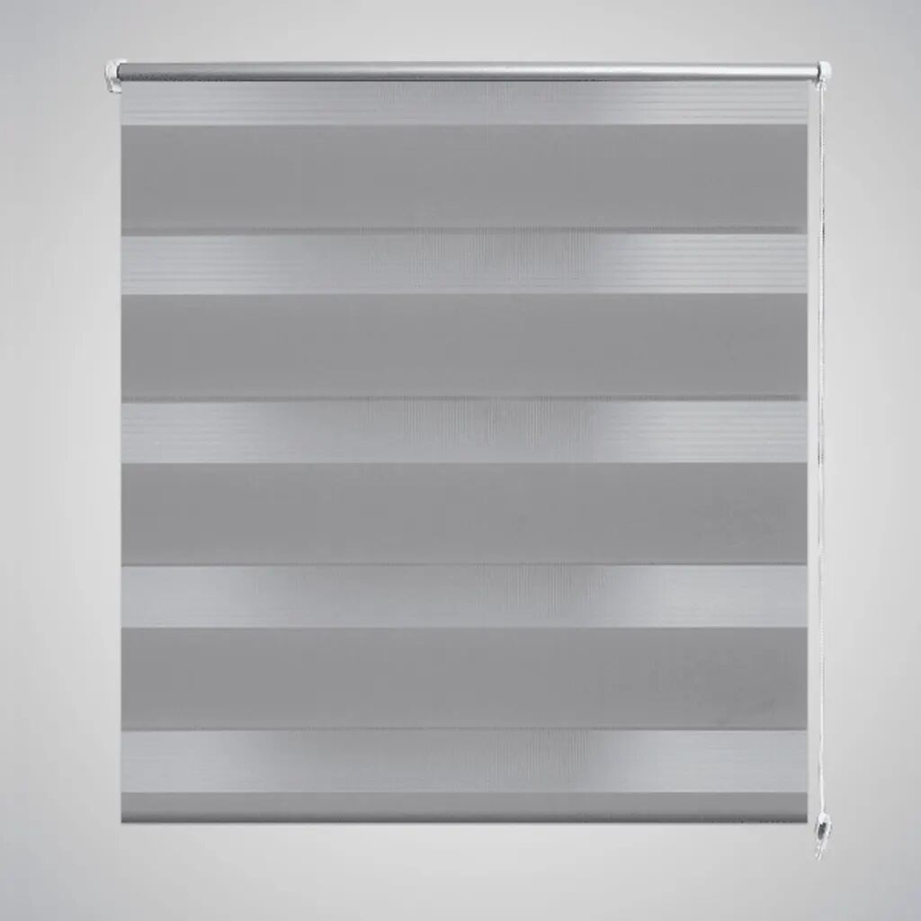vidaXL Rullgardin randig grå 40 x 100 cm transparent