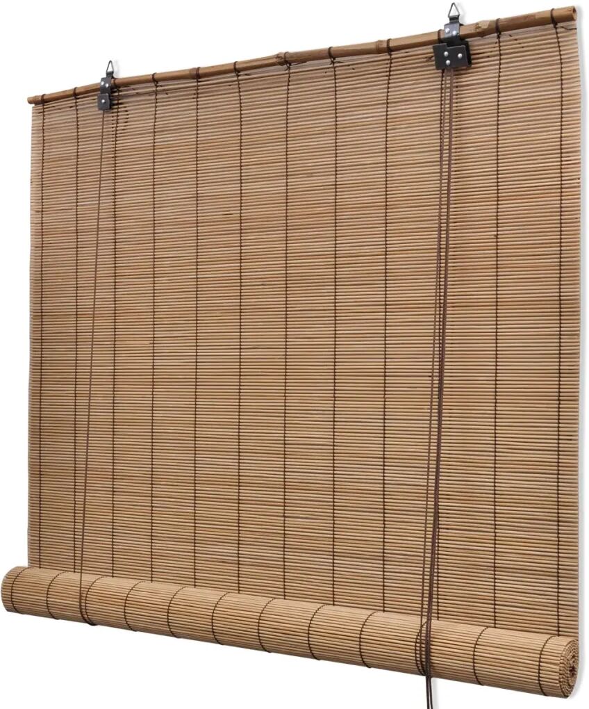 vidaXL Rullgardin i bambu 120 x 160 cm brun