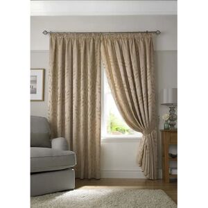 ClassicLiving Becquere Pencil Pleat Room Darkening Curtains white/brown 183.0 H x 168.0 W cm