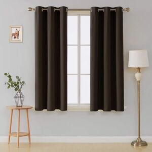 Ebern Designs Frasco Eyelet Blackout Thermal Curtain brown 228.6cm Width x 228.6cm Drop