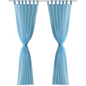 Ebern Designs Fabric Solid Colour Sheer Curtain Panels 245.0 H cm