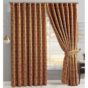 Marlow Home Co. Marmaduke Beautiful Fully Lined Pencil Pleat Blackout Curtains orange 137.0 H x 167.0 W cm