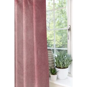 Symple Stuff Matt Velvet Curtains 2 Panels   Spice Orange Red Luxury Soft Made To Order Curtains & Drapes   Cotton Pencil Pleat Blackout Lined Width 1 pink 228.0 H x 167.0 W cm