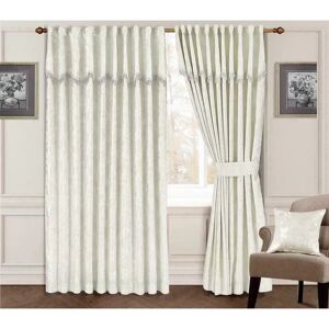 Mercer41 Vicksburg Slot Top Blackout Thermal Curtains white/brown 228.0 H x 228.0 W cm
