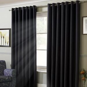 Ebern Designs Nashli Room Darkening Eyelet Ring Top Curtains gray 229 W x 229 D cm