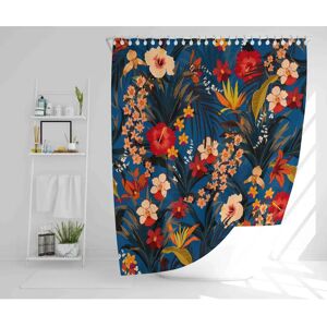 17 Stories Jonael Polyester Shower Curtain blue/black/brown 168.0 H x 168.0 W cm