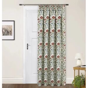 Marlow Home Co. Akrish Pencil Pleat Room Darkening Thermal Door Curtain red/green 213.0 H x 165.0 W cm