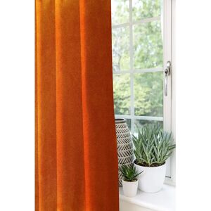 Symple Stuff Matt Velvet Curtains 2 Panels   Spice Orange Red Luxury Soft Made To Order Curtains & Drapes   Cotton Pencil Pleat Blackout Lined Width 1 orange 228.0 H x 167.0 W cm