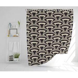 Canora Grey Jettie Polyester Shower Curtain Set black/brown 168.0 H x 168.0 W cm