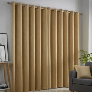 Fusion Eyelet Room Darkening Curtain white/brown 229.0 H cm