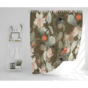 Rosalind Wheeler Windermere Polyester Shower Curtain Set brown 167.0 H x 167.0 W cm