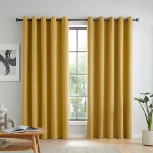 Catherine Lansfield Wilson Blackout Thermal Curtains orange/yellow 183.0 H x 168.0 W cm