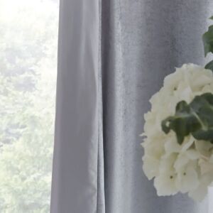 Catherine Lansfield Crushed Velvet Glamour Sequin Lined Eyelet Curtains gray 229.0 H x 168.0 W cm