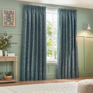 Marlow Home Co. Amelianna Jacquard Pencil Pleat Curtains green/blue 137.0 H x 168.0 W cm