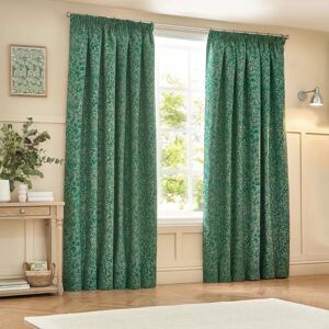 Marlow Home Co. Amelianna Jacquard Pencil Pleat Curtains green/blue 183.0 H x 117.0 W cm