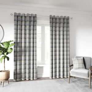 Helena Springfield Harriet Lined Eyelet Room Darkening Curtains gray 138.0 H x 168.0 W cm