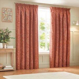 Marlow Home Co. Amelianna Jacquard Pencil Pleat Curtains orange 137.0 H x 229.0 W cm