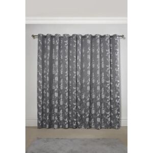 Marlow Home Co. Leah Eyelet Room Darkening Sliding Panel Curtains gray 228.0 H cm