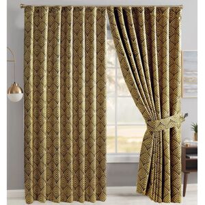 Marlow Home Co. Marmaduke Beautiful Fully Lined Pencil Pleat Blackout Curtains yellow/brown 228.0 H x 116.0 W cm