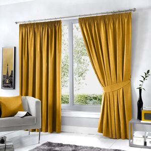 Fusion Room Darkening Thermal Curtains yellow 229.0 H cm