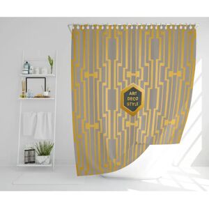 Canora Grey Kanisha Polyester Shower Curtain Set gray/brown 177.0 H x 210.0 W cm