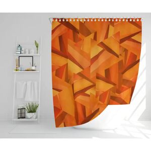 Ebern Designs Wherry Polyester Shower Curtain Set orange/brown 177.0 H x 210.0 W cm