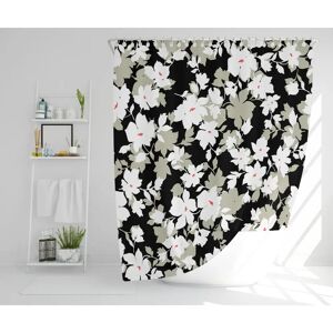Rosalind Wheeler Waterhouse Polyester Shower Curtain Set gray/black/brown 168.0 H x 168.0 W cm