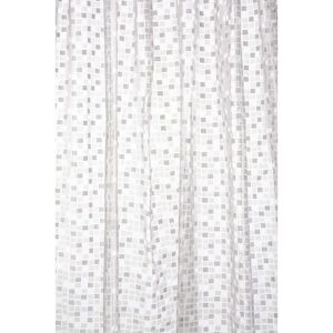 Silver Mosaic pvc Shower Curtain - Croydex