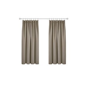 Home Decorative Pencil Pleat Curtains Thermal Insulated Blackout Curtains for Living Room 46x54 Inch Khaki 2 Panels - Khaki - Deconovo