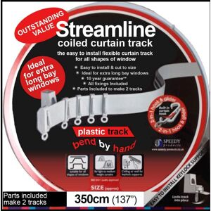 Speedy 3.5m BENDABLE CURTAIN TRACK FOR STRAIGHT & BAY WINDOW RAIL Top or Face Fix all F