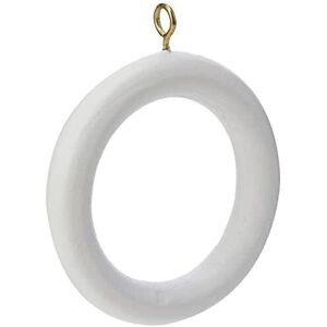 Merriway BH05768 Wooden Curtain Drapery Pole Rod Rings with Screw Eye, Inner Dia