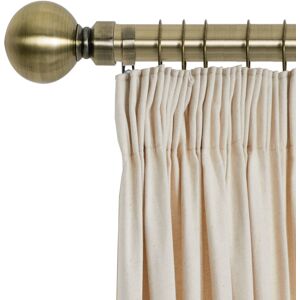 Imperial Rooms (160-300 cm (63" - 118" In), Antique Brass) Metal Curtain Pole Finials Rings Rod