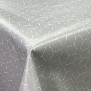 Terrys Fabrics Embossed Geometric PVC Fabric Grey