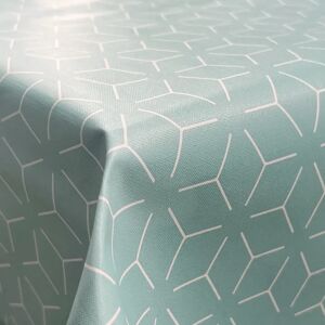 Terrys Fabrics Embossed Geometric PVC Fabric Green